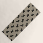 Scottish Terrier | Black Scottie Dog Silhouette Yoga Mat Gallery Image 1