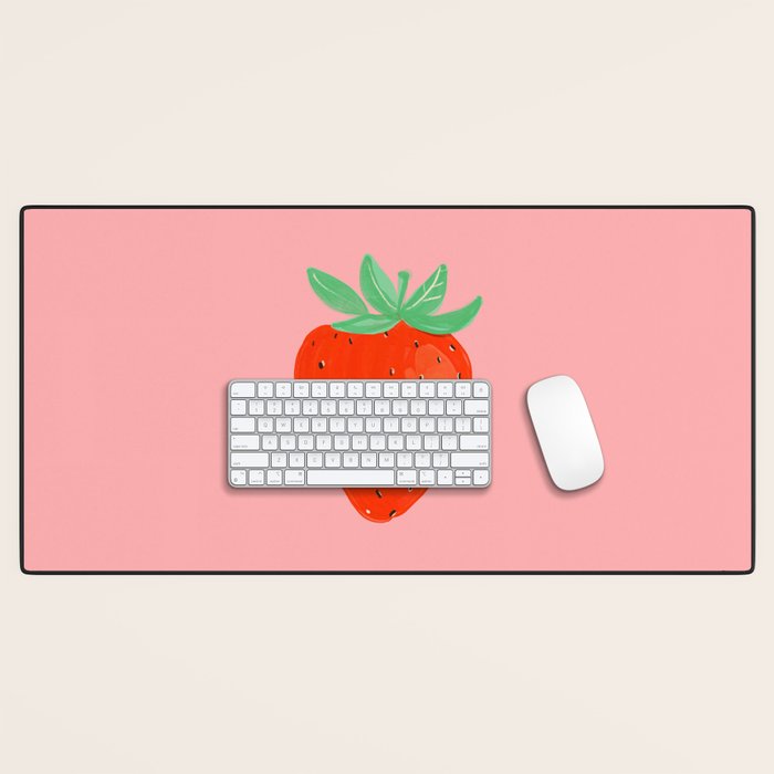Sweet strawberry Desk Mat Gallery Image 1