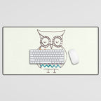 Chevron Owl Desk Mat Gallery Image 1