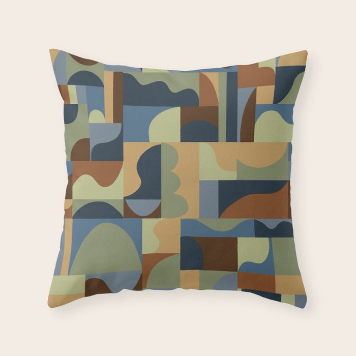 Geometric mosaic Throw Pillow Gallery Image 6