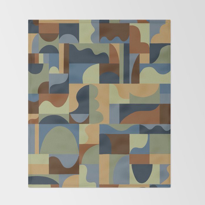 Geometric mosaic Throw Blanket Gallery Image 2
