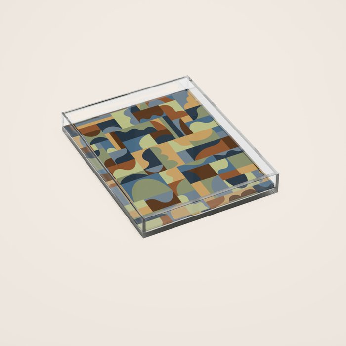 Geometric mosaic Acrylic Tray Gallery Image 2