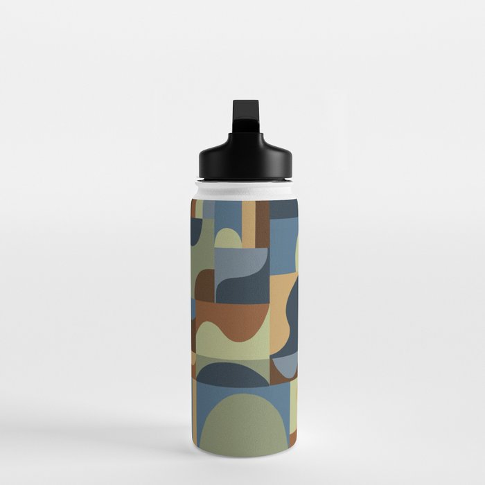Geometric mosaic Water Bottle Gallery Image 3