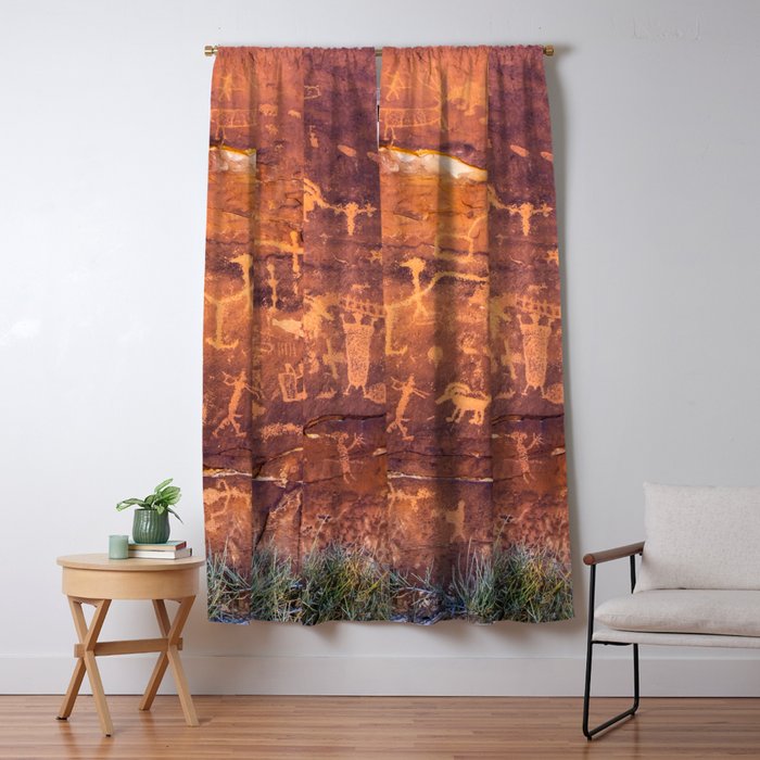 Ancient Rock Art Panel 0619 - Utah Window Curtain Gallery Image 5