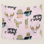 Christmas Cactus Wall Tapestry Gallery Image 4