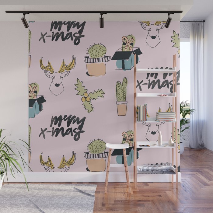 Christmas Cactus Wall Mural Gallery Image 1