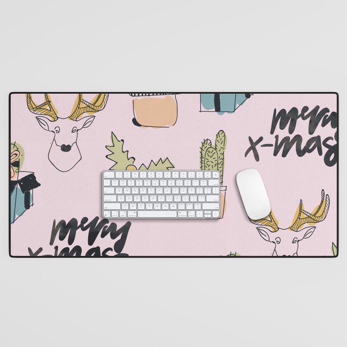 Christmas Cactus Desk Mat Gallery Image 1