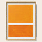 Antique Yellow  & Yellow Ochre Mid Century Modern Abstract Minimalist Rothko Color Field Squares Serving Tray Gallery Image 1