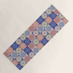 Retro Flowers Check Pattern XIII Yoga Mat Gallery Image 1