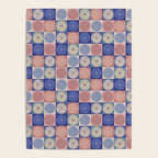 Retro Flowers Check Pattern XIII Poster Gallery Image 4