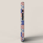 Retro Flowers Check Pattern XIII iPhone Case Gallery Image 2