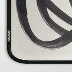 Mid Century Modern Minimalist Abstract Art Brush Strokes Black & White Ink Art Spiral Circles Laptop Sleeve Gallery Image 3