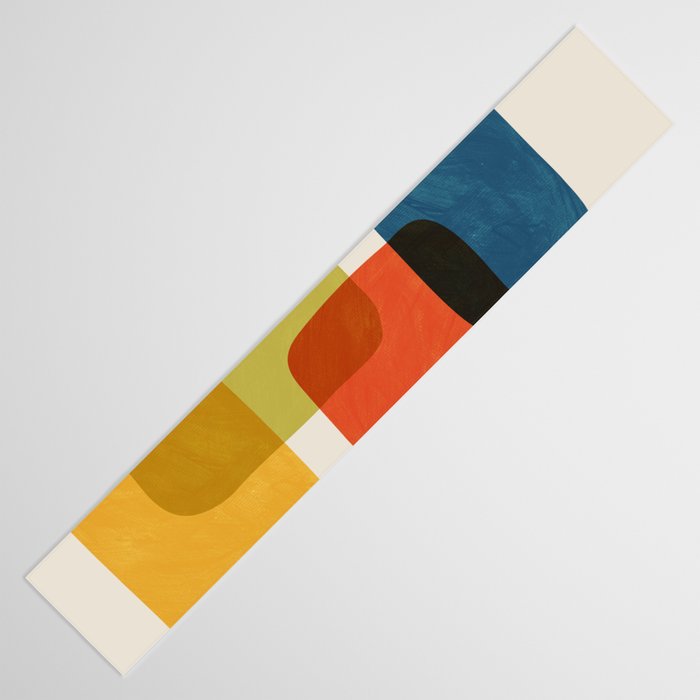 Colorful Stones Yellow Orange Blue Green Table Runner Gallery Image 3