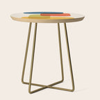 Colorful Stones Yellow Orange Blue Green Side Table Gallery Image 1