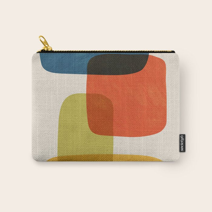 Colorful Stones Yellow Orange Blue Green Carry All Pouch Gallery Image 1