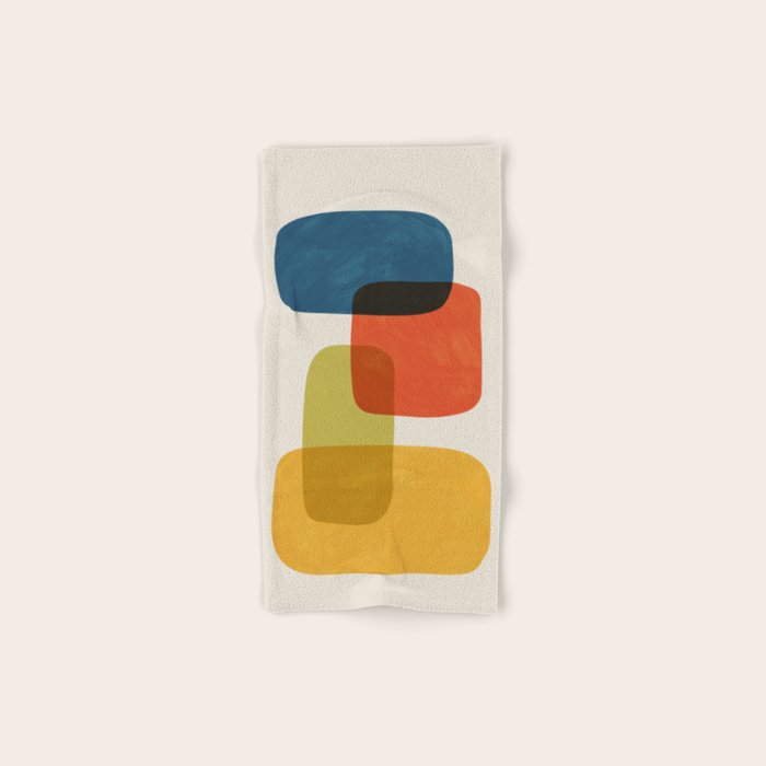 Colorful Stones Yellow Orange Blue Green Bath Towel Gallery Image 1