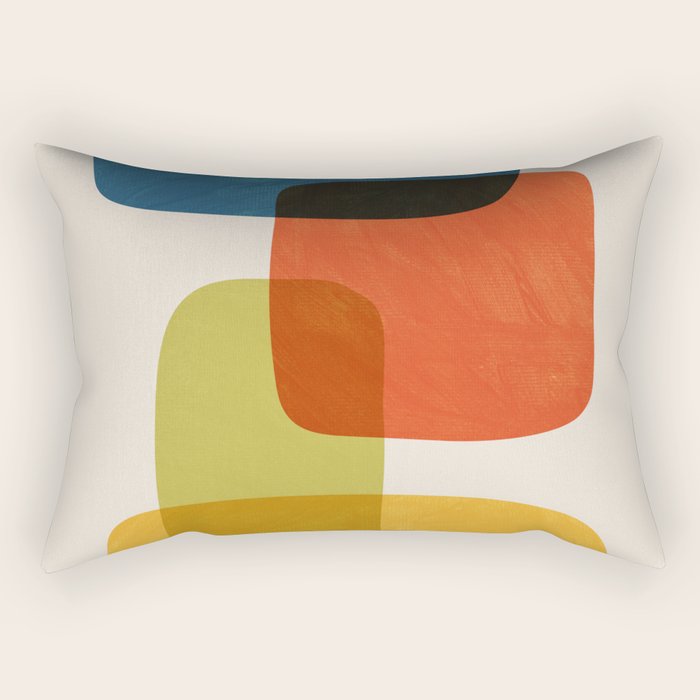Colorful Stones Yellow Orange Blue Green Rectangular Pillow Gallery Image 2