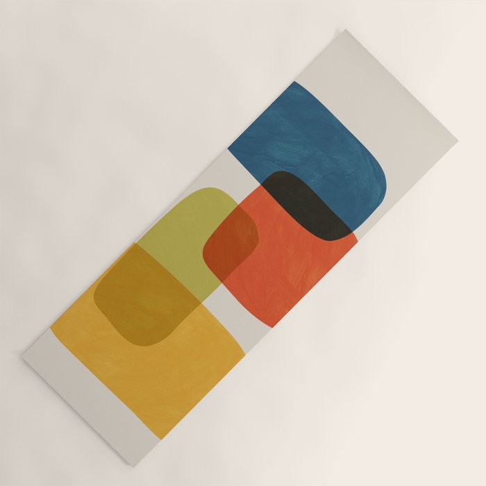 Colorful Stones Yellow Orange Blue Green Yoga Mat Gallery Image 1