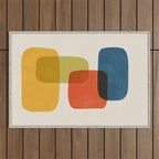 Colorful Stones Yellow Orange Blue Green Outdoor Rug Gallery Image 1
