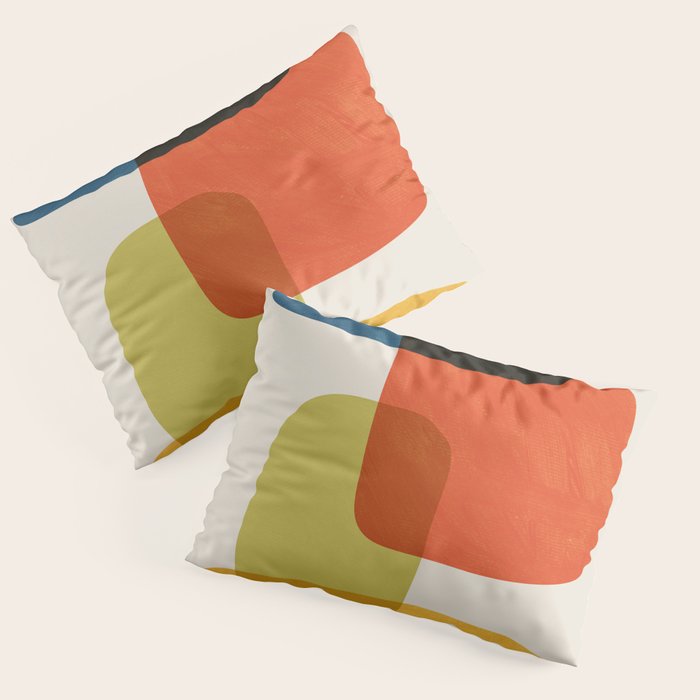 Colorful Stones Yellow Orange Blue Green Pillow Sham Gallery Image 3