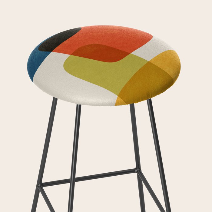 Colorful Stones Yellow Orange Blue Green Stool Gallery Image 2