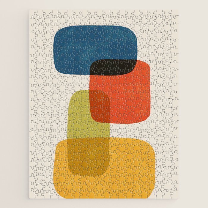 Colorful Stones Yellow Orange Blue Green Jigsaw Puzzle Gallery Image 1