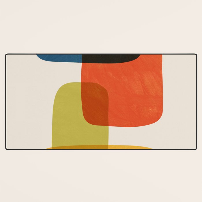 Colorful Stones Yellow Orange Blue Green Desk Mat Gallery Image 3