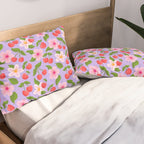 Cherry Pattern on Lavender Pillow Sham Gallery Image 2
