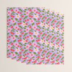 Cherry Pattern on Lavender Wrapping Paper Gallery Image 3