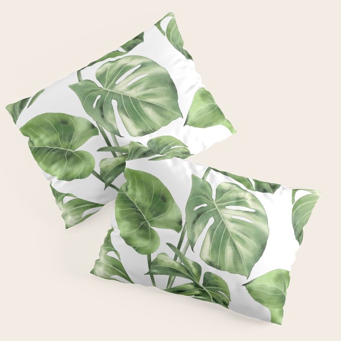 Large Monstera  Pillow Sham Gallery Image 3