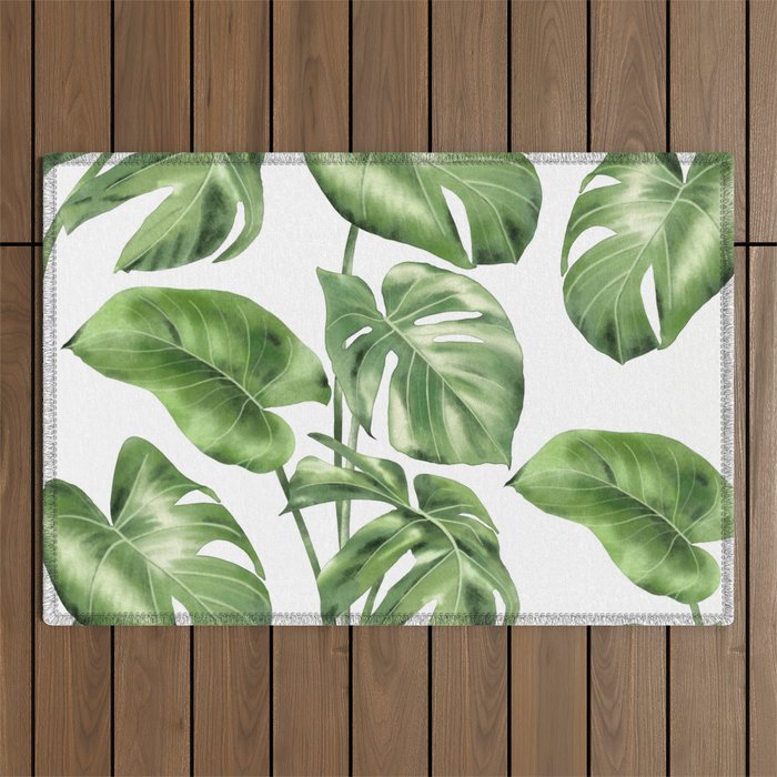 Large Monstera  Outdoor Rug Gallery Image 1