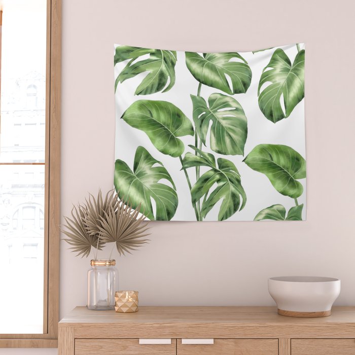Large Monstera  Wall Tapestry Gallery Image 2
