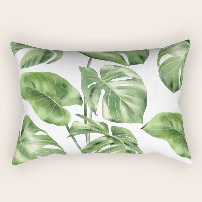 Large Monstera  Rectangular Pillow Gallery Image 2