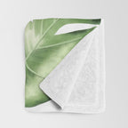 Large Monstera  Throw Blanket Gallery Image 3
