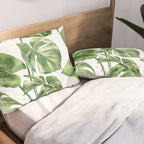 Large Monstera  Pillow Sham Gallery Image 2