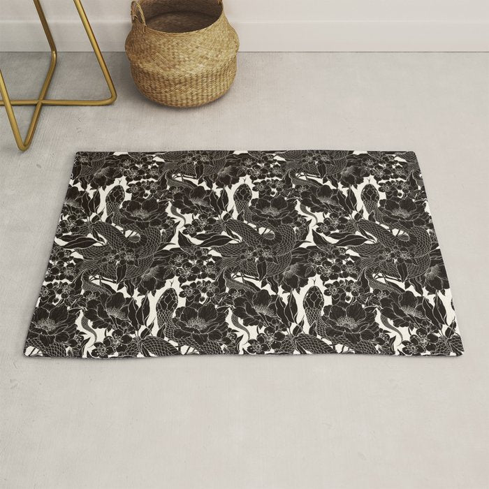 Enchanted Snake Block Print Rug Gallery Image 1