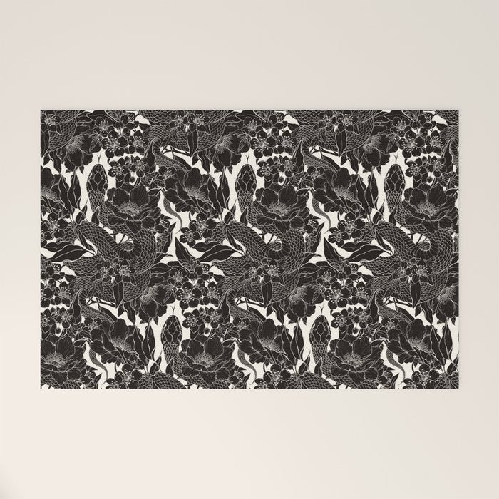 Enchanted Snake Block Print Welcome Mat Gallery Image 1