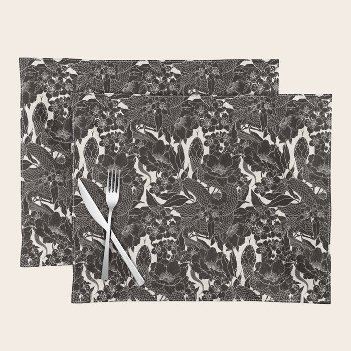 Enchanted Snake Block Print Placemat Gallery Image 1