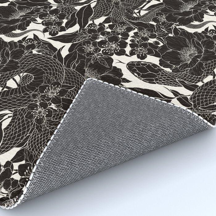 Enchanted Snake Block Print Rug Gallery Image 4