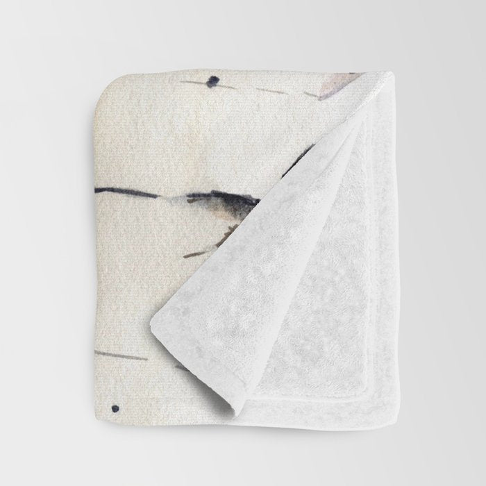 Cardinals and Birch Trees  Throw Blanket Gallery Image 3