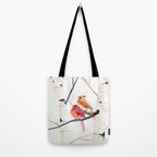 Cardinals and Birch Trees  Tote Bag Gallery Image 2