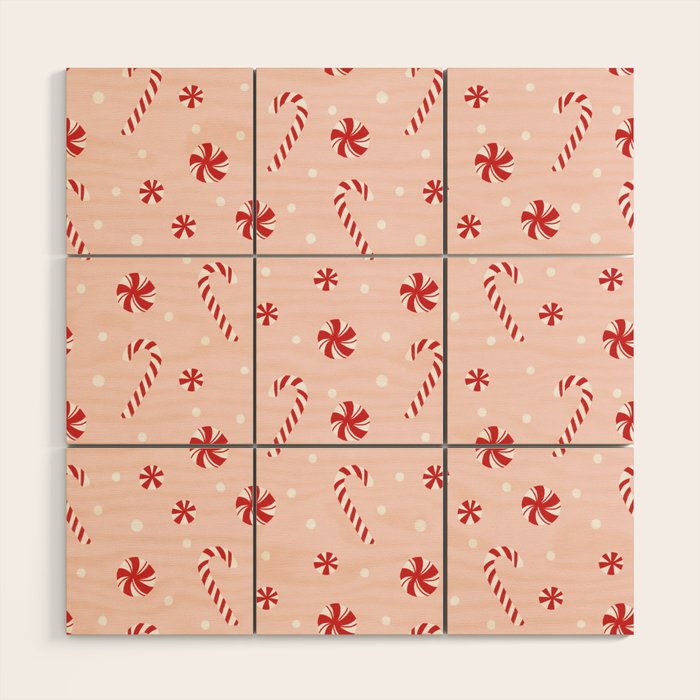 Peppermint Christmas Wood Wall Art Gallery Image 1
