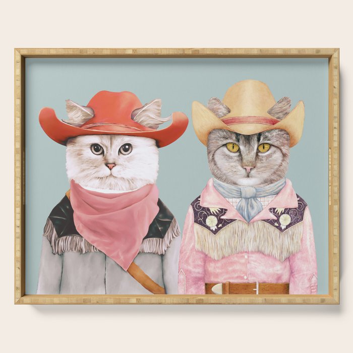 Cowboy Cats Serving Tray Gallery Image 1
