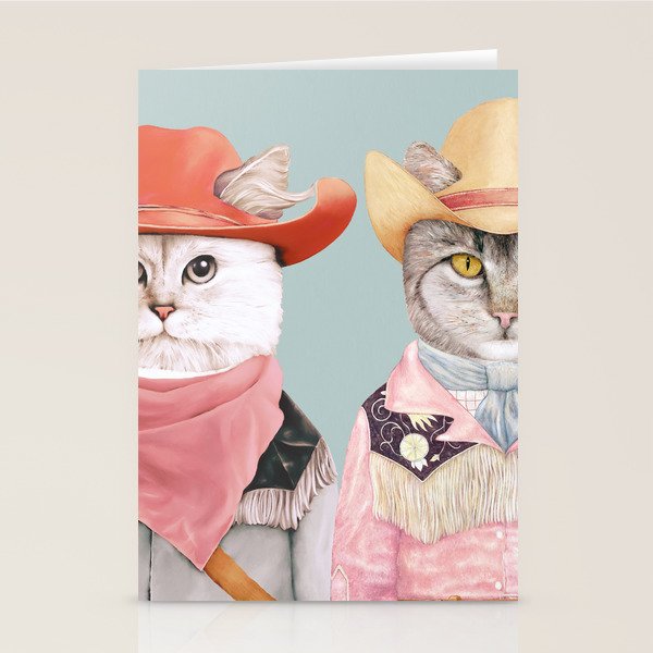 Cowboy Cats Stationery Card Gallery Image 2