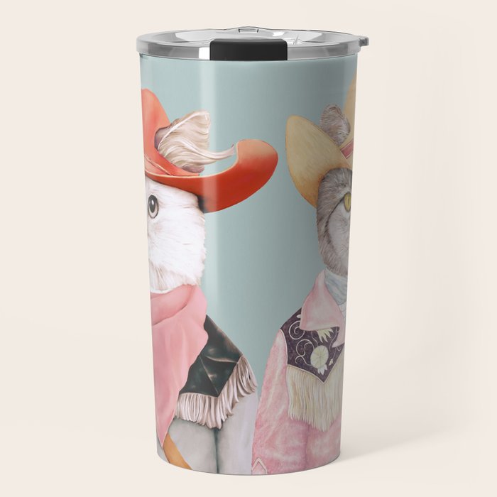 Cowboy Cats Travel Mug Gallery Image 1