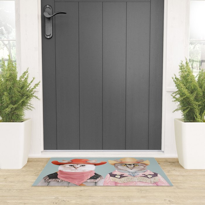 Cowboy Cats Welcome Mat Gallery Image 3