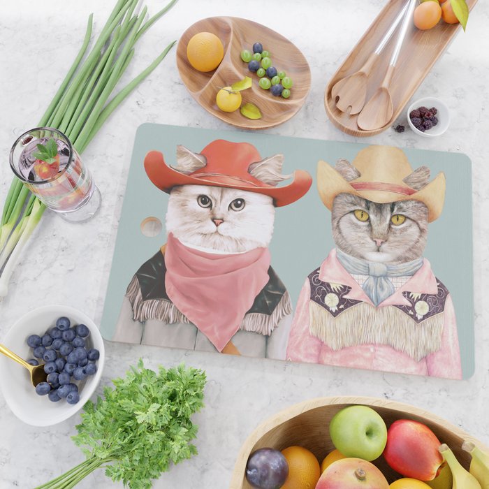 Cowboy Cats Cutting Board Gallery Image 2