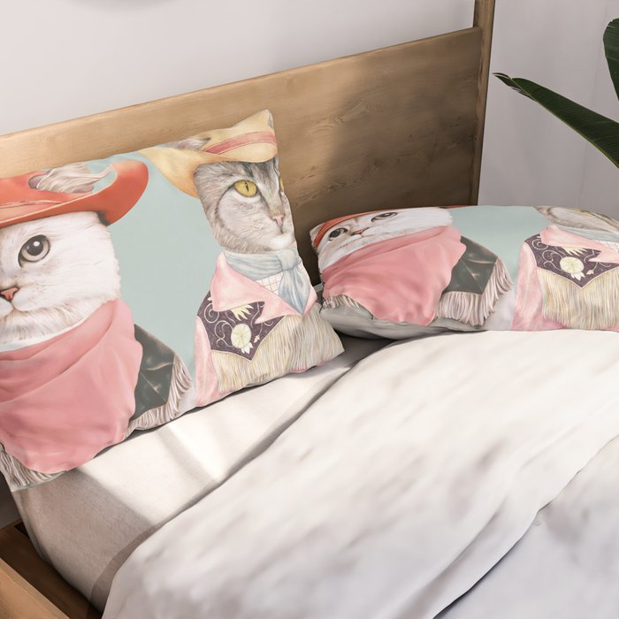 Cowboy Cats Pillow Sham Gallery Image 2