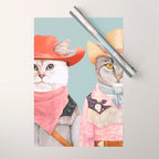 Cowboy Cats Wrapping Paper Gallery Image 1