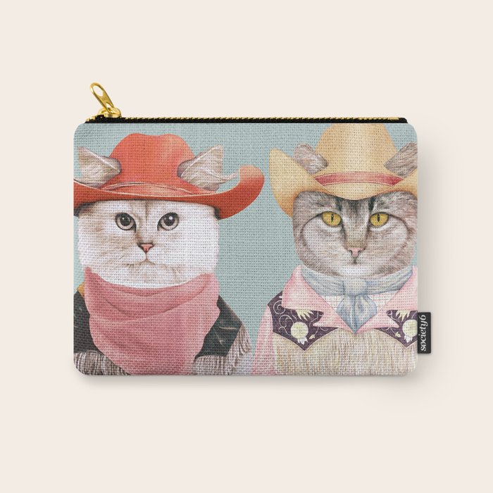 Cowboy Cats Carry All Pouch Gallery Image 1